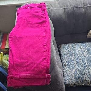 Gloria Vanderbilt Fuchsia Ankle Jeans